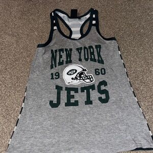 NFL NY Jets Team Apparel Green and White Mesh Tank